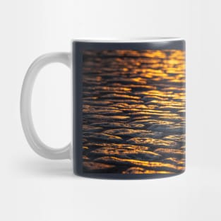 Golden Cobblestone Street at Sunset Mug